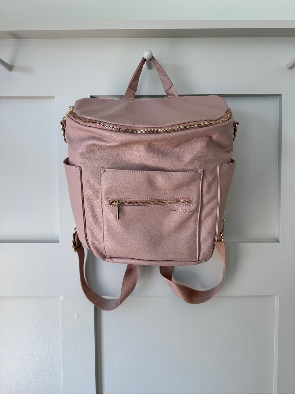 Fawn Design Dusty Pink Convertible Diaper Backpack Tote & Accessories